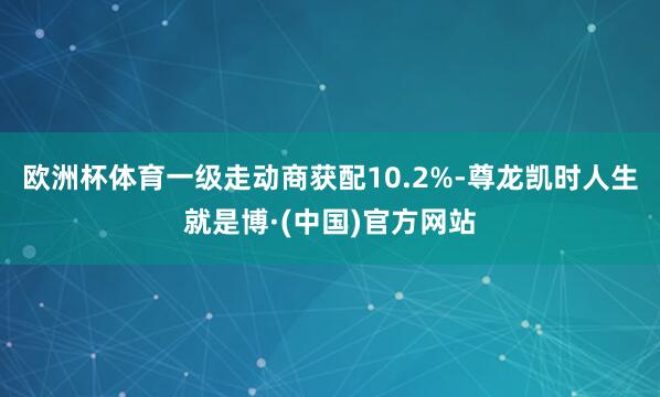 欧洲杯体育　　一级走动商获配10.2%-尊龙凯时人生就是博·(中国)官方网站